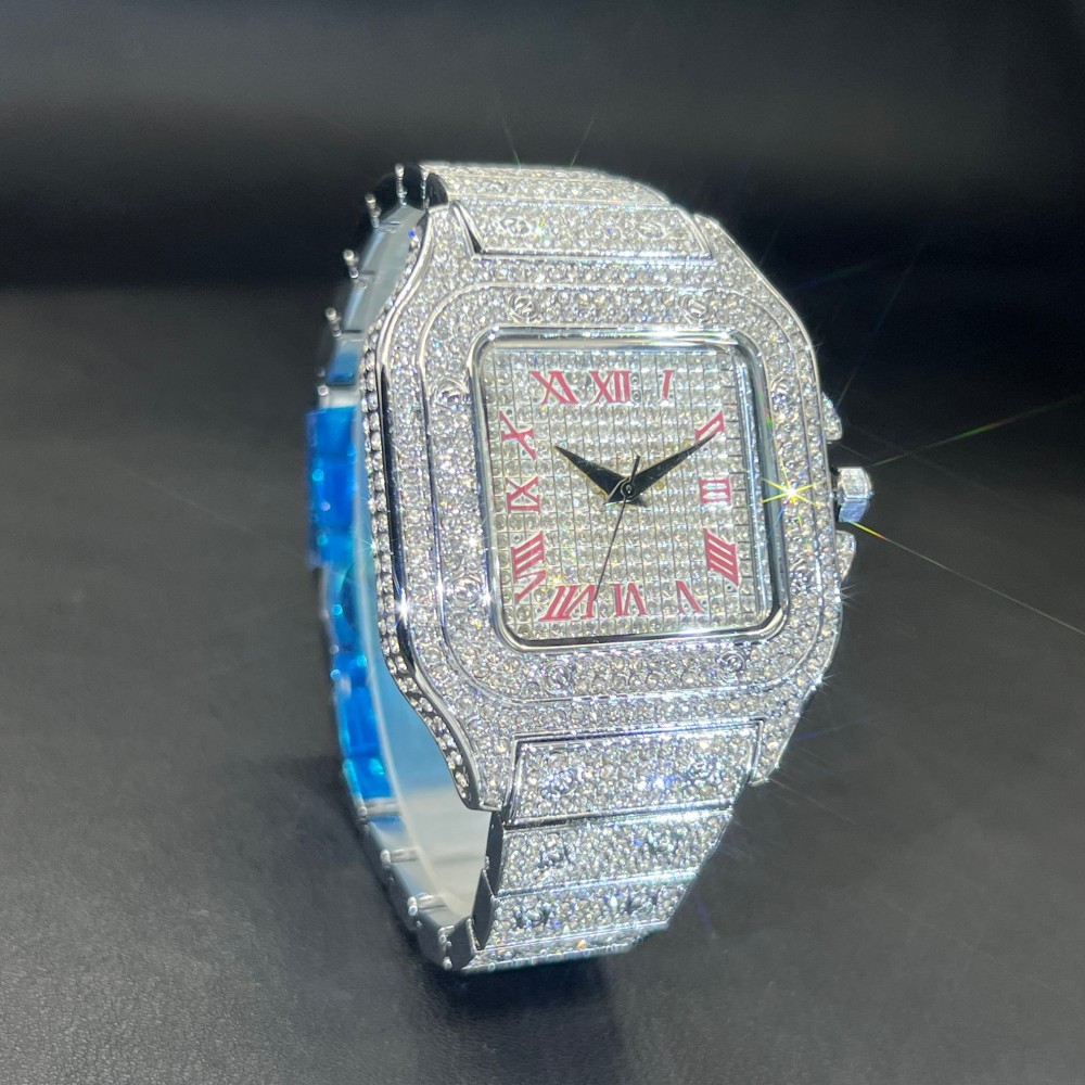 MISSFOX Iced Out Men Watch Squ - Luxury Watch Iceberg recension och pris